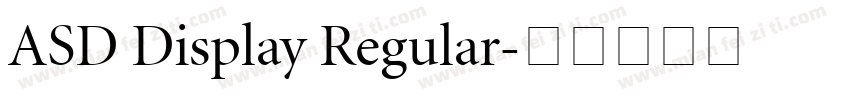 ASD Display Regular字体转换